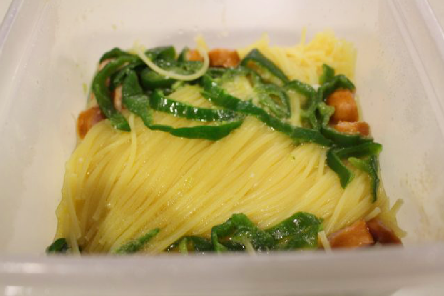画像：加熱したパスタ