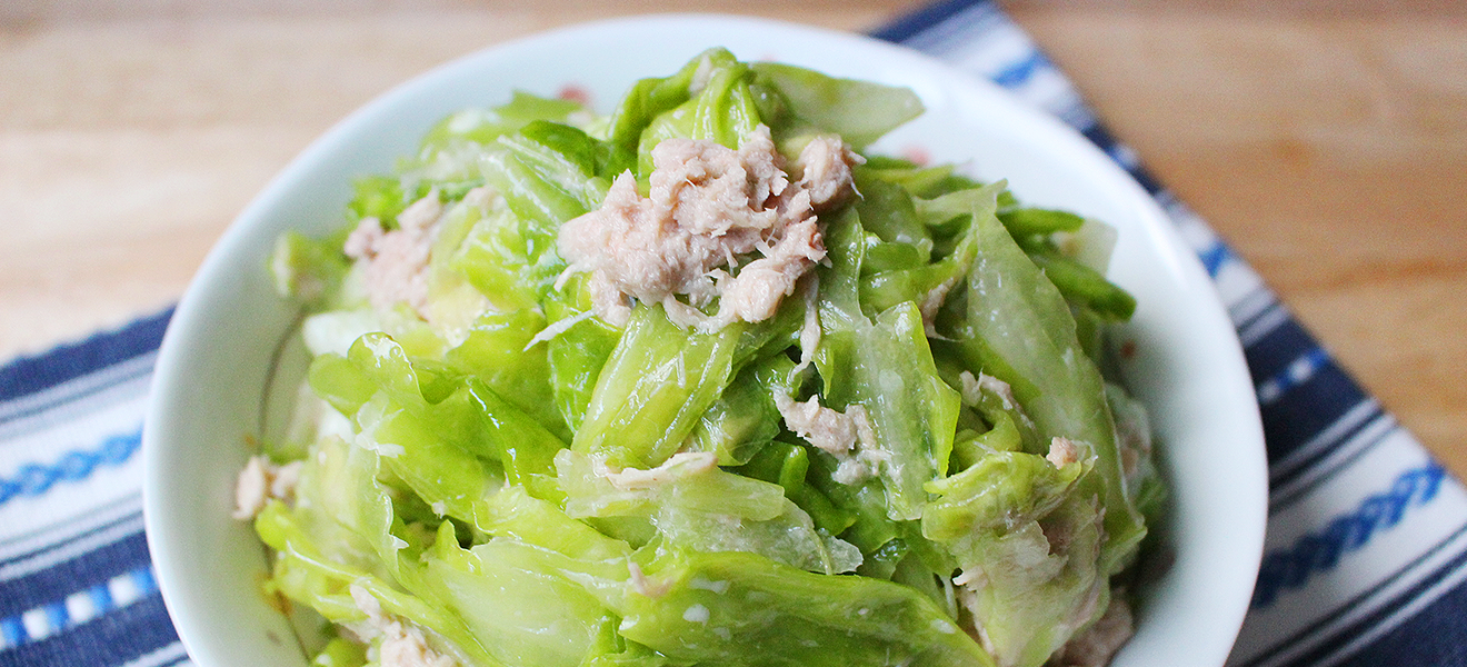 画像：簡単糖質オフレシピ。ちぎるだけ！やみつき無限キャベツ